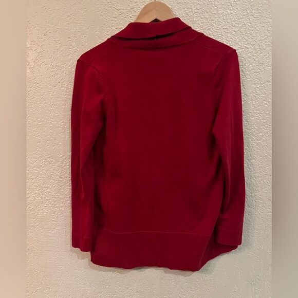 Verve Ami Shawl Collar Open Cardigan Sz S Red - Picture 3 of 8